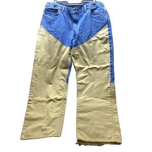Cabelas Jeans Adult‎ 42x29 Short Blue Khaki Denim Nylon Hunting Outdoor Mens